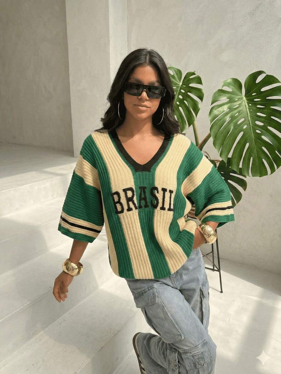 World Cup Sensation High Quality Knitwear Brazil Winter Premium - màu xanh lá - Xem 1