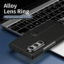 Smartphone Lipat Android ForSamsung Galaxy Z FOLD7 Z Fold3/Z FOLD4/Z FOLD5/Z FOLD6 Series, Hinge Protection & Anti-Drop Design Built-In Stylus Holder & Stand Case - Black - View 4