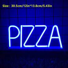 1pc LED Bar PIZZA Neon Sign, Wall Decor For Shop, Battery/USB Powered Romantic Fairy Light, Birthday Gift, Party Decoration For Home, Bedroom, Living Room - PIZZA Neon Sign - View 16