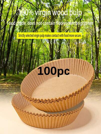 200 piezas de papel de forro para freidora de aire, papel de forro resistente al agua y al aceite para la cesta de la freidora de aire, adecuado para reuniones familiares, fiestas, hornear, accesorios de cocina, accesorios de horno, herramientas de hornear, utensilios de cocina, suministros de cocina, vuelta al colegio freidora de aire