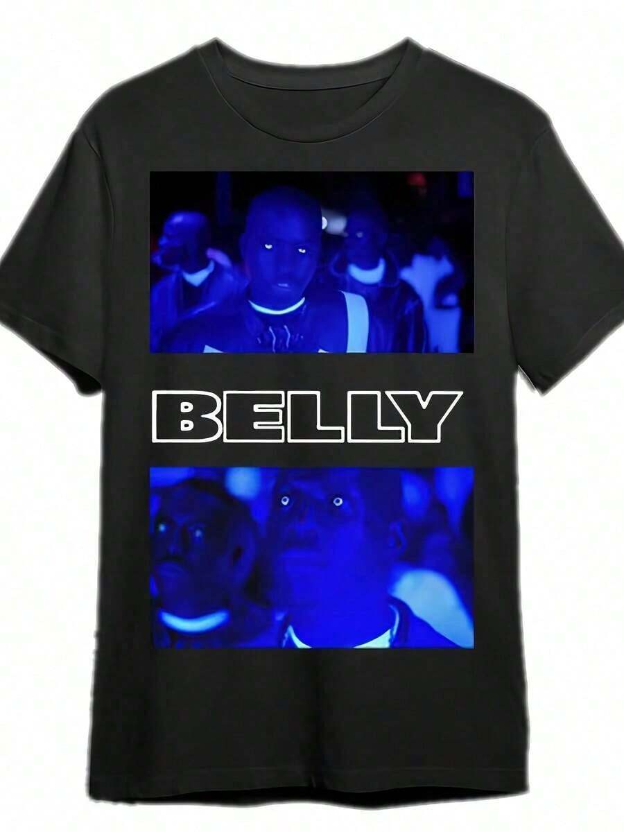 DMX Belly Movie T-Shirt, DMX Shirt Fan Gifts, DMX Vintage Shirt, Belly Movie Shirt, Music Shirt, Ra Funny Men's Short Sleeve Graphic T-Shirt Collection Black PRpper Shirt, Hip Hop Shirt, Belly Shirt - 黑色 - 查看 1