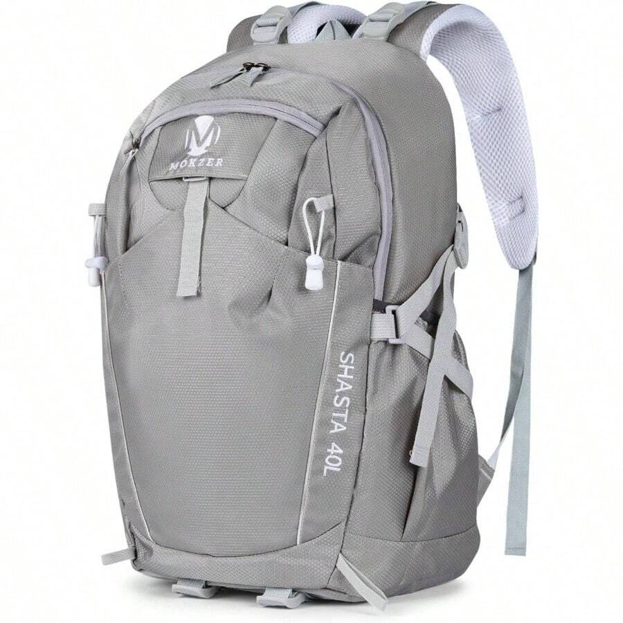 Hiking Backpack 40L Lightweight Waterproof Daypack Men Women Outdoor Camping Mountaineering Trekking Travel Bag - Grey - View 1