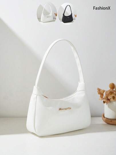 Lychee Texture Underarm Bag, Women's Fashion One Shoulder Diagonal Bag, Baguette Bag