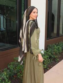 Rayures blanches et vertes