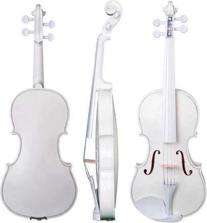 Acoustic Violin With Carrying Case Bow Bridge For Adults Students Beginners Stringed Instrument Full Size Violin