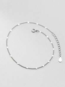 925纯银镀18K金女士脚链，简约夏季沙滩脚链礼品 - 腳鍊 - 查看 2