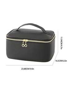 1 件装女士化妆包，多功能便携式化妆包，大容量旅行化妆品收纳包，旅行洗漱包，带提手和隔层。 - 彩色 - 查看 3