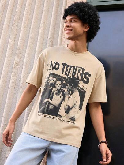 Open Phase 男士新款时尚嘻哈印花T恤，春夏复古美式风，男女皆宜的夏季上衣，适合日常穿着，宽松版型，夏季度假穿搭