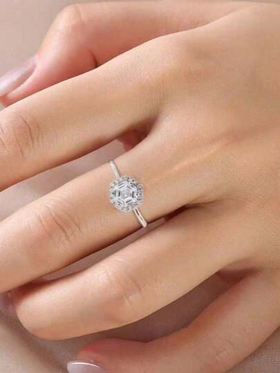 1pc S925 Sterling Silver Ring, Elegant Minimalist Fashion Ring, Exquisite Jewelry Gift