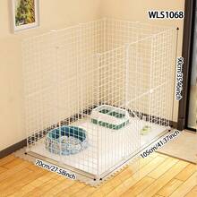 Modular Wire Mesh Pet Fence, Small Pet Rabbit Cage, Cat Cage, Small Dog Kennel, Freely Combinable Pet Barrier - Multicolor - View 11