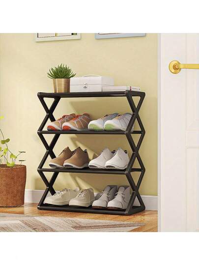 坚固耐用的X型重型鞋架，适用于玄关、客厅和衣柜——节省空间，防尘金属柜，易于组装，多功能鞋履及配饰收纳架，现代家居收纳方案，让走廊、门厅和衣橱整洁有序。结构坚固耐用，耐高温涂层，轻巧而结实，是日常鞋履、靴子、运动鞋和拖鞋的理想之选，与现代家居装饰完美融合，是您理想的收纳伴侣。