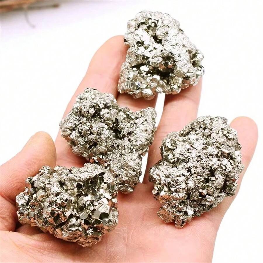 High-Quality Pyrite Raw Tumbled Natural Tumbled Stones Crystals Healing Collection Enthusiasts Gifts Gemstones - Multicolor - View 1