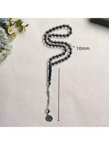 1件穆斯林45珠念珠祈祷手链，男女皆宜，斋月礼物 - 彩色 - 查看 2