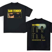 1PC Sam Fender UK & EU Tour 2024 2025 Concert People Watching Tour Graphic Women's T-Shirt - Đen 1 - Xem 1