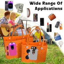 Silicone Phone Holder For Bogg Bags Compatible Phone Case Attachment Beach Tote Bag Accessory Black Ideal Phone Holder For Bogg Similar Beach Bags - Black - View 7