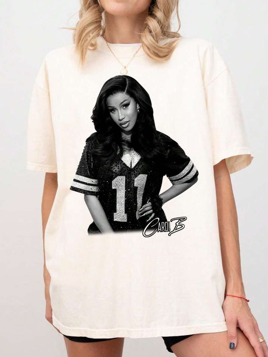 CardiB Inspired ShirtsSweatshirts Hoodies Am I The Drama Little Miss Drama Tour - 白色 - 查看 1