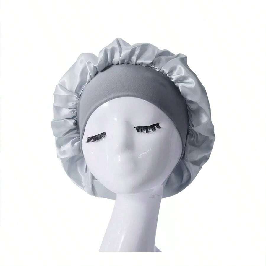 Luxury Satin Women's Printed Breathable Hair Hat, Elastic Elasticity And Zero Pressure Marks Design, Suitable For Night Hair Care, No Collapse Of Style, Home Beauty And Sleeping Tranquil Device. - A - View 1