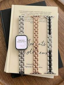 1条时尚不锈钢表带，兼容 38mm、40mm、41mm、42mm、44mm、45mm、46mm、49mm，银色、玫瑰金、银黑色可选。也兼容 Series Ultra 3/2/1、11、10、9、8、7、SE3、6、5、4、3、2、1。 - For - 查看 13