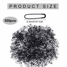 500PCS 0.91 Inch Black Safety Pins, Nickel Plated Steel Pins For Sewing, Quilting, Crafts & Garment Repair - B-Black - View 8