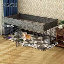 Interlocking Metal Wire Mesh Pet Playpen, DIY Dog Safety Exercise Fence, Suitable For Puppies, Small Dogs And Small Pets - Multicolor - View 2