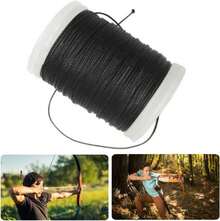 Alomejor Hilo para Servir la Cuerda del Arco y Uso Duradero de la Cuerda de Nylon para los Suministros de Tiro con Arco de Cuerda adecuados para Deportes al Aire Libre(Black) - Blanco - Ver 3
