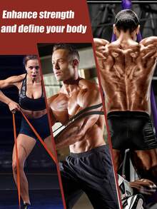 5-230磅阻力带，7种颜色可选，阻力带，弹力带，健身TPE阻力带，引体向上辅助带。适合男女健身训练。弹力带和训练带的组合，可用于拉伸运动，适合瑜伽、普拉提和高强度阻力带训练。动态阻力带组合，适用于健身房或家庭锻炼。 - 彩色 - 查看 7