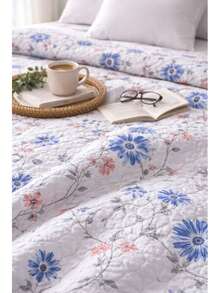 100%纯棉绗缝床罩 – 轻便多用途盖毯 – 四季皆宜 – 土耳其制造 160*230 和 180*230 - 彩色 - 查看 6