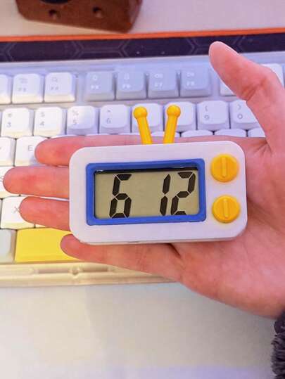 3D打印Y2K复古数字时钟展示盒，易于组装，不含时钟，部件需要胶水固定，适用于1.4 x 2.4英寸迷你时钟，可作桌面或书架装饰。