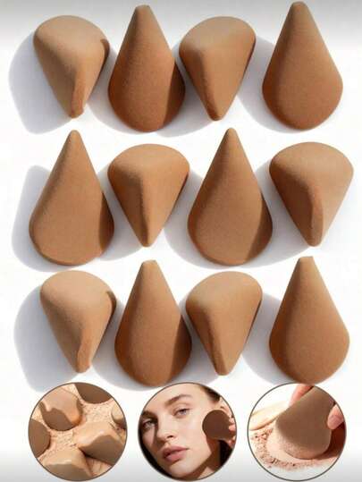 6个装高品质不对称双面化妆海绵，水滴切割印章三合一美妆蛋，多功能化妆海绵，多形状无乳胶斜角水滴美妆蛋工具，多功能化妆海绵，化妆品，价格实惠，房间装饰，梳妆台，化妆配件，粉扑，美妆蛋，散粉扑，化妆海绵，圣诞礼物，化妆品，化妆工具，价格实惠，礼物，女士礼物