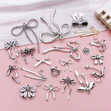 20 款可爱镂空合金蝴蝶结吊坠，DIY 吊坠和珠宝配件，适用于手工项链、手链和耳环。 - 弓 - 查看 7