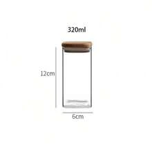 Hũ thủy tinh vuông nhỏ sang trọng đựng gia vị lưu trữ nhà bếp Hũ đựng gia vị kín khí Hũ đựng gia vị borosilicate cao cấp - Hũ gỗ keo vuông nắp kín - Xem 16