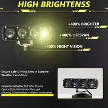 2 piezas Faros de Auxiliares Luz 5 modos Led Con interruptor Con luz estroboscópica Para Auto Moto - A - Ver 4