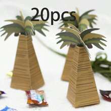 10pcs Coconut Tree Candy Boxes, Palm Tree Candy Boxes, Mini Gift Packaging Boxes - Multicolor - View 6