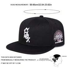 1pc Men's SOX Snapback Hat, Personalized Embroidered Letter Baseball Cap, Street Hip-Hop Fashion Casual Hat For Spring, Autumn, Travel, Beach Vacation - Multicolor - View 2