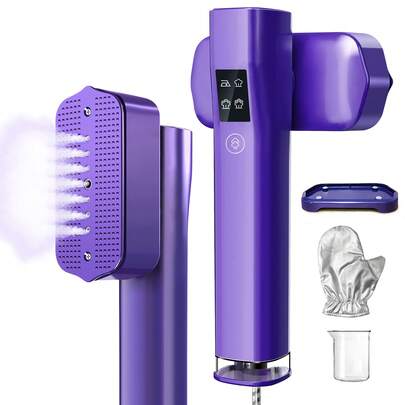 Royalswill Garment Steamer, Portable 2-In-1 Travel Steam Iron, 15-Second Rapid Heating, Four Settings, LED Display, 20 Minutes Of Continuous Steaming, Portable Garment Steamer, Ideal For Travel And Home Use.