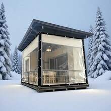 Transparent Waterproof Cloth With Metal Rings, Clear PVC Vinyl Waterproof Fabric For Outdoor, Plants, Garden, Yard, Cat Litter - A - View 10