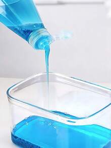 1个厨房皂液器，洗洁精分配器，带海绵架，附赠洗碗海绵，可重复填充大容量皂液器，创意塑料按压式皂液器 - 多色 - 查看 5