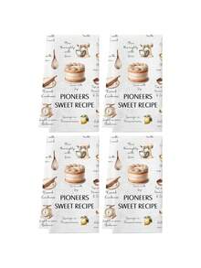 1/2/4pcs Kitchen Towel - Jehovah's Witness Gift With Bilingual Verse & Sweet Recipe Book Design - Pioneer Service Dish Towels For Jehovahs Witnesses - Apricot - View 11