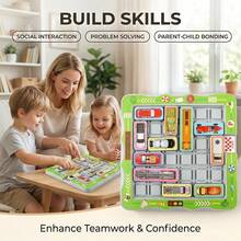 Bộ trò chơi xếp hình đỗ xe theo độ dốc - Trò chơi ô tô, 450 hoặc 950 thử thách tắc đường, trò chơi đỗ xe logic tốc độ, thử thách xếp hình ô tô thông minh đường Huarong, đồ chơi xếp hình logic cho trẻ em từ 3 tuổi trở lên, đồ chơi rèn luyện trí não, thử thách đồng đội và niềm vui gia đình, thích hợp cho các chuyến đi đường bộ và máy bay. - Nhiều màu - Xem 7