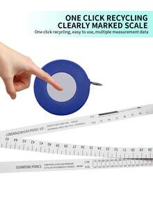 2.5m Blue Animal Measuring Tape, Dual-Sided Scale For Measuring Chest Circumference And Weight Of Cattle, Pigs, Sheep, Farm Livestock Farming Equipment - Blue - View 6