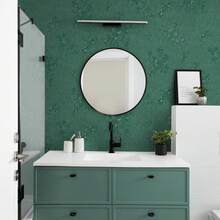 1卷加厚复古深绿色自粘壁纸，尺寸为17.7英寸 x 39.3英寸/118.1英寸/196.8英寸，防水自粘花卉压纹壁纸，适用于卧室、客厅、浴室、台面、衣柜内衬、墙面装饰 - 綠色 - 查看 10