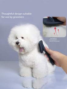 1pc Pet Grooming Set - Dog Deshedding Brush, Removes Loose Hair And Undercoat! Pet Brush, Cat Brush, Dog Dematting Brush, Pet Deshedding Tool, Cat Deshedding Brush - Purple - View 1