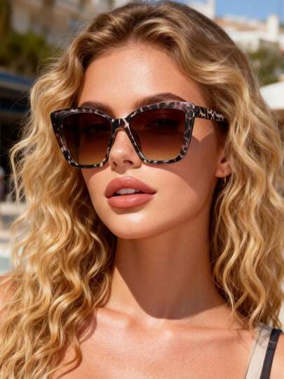 1 Pair Y2K Fashion Cat Eye Glasses, Unisex, Retro Classic Baddie Style, Durable For Street, Daily, Festival, Party, Gift, Street Style, Beach Vacation Accessory