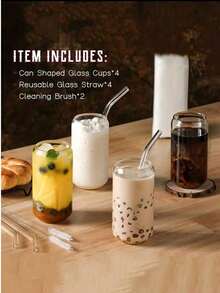 1个梅森罐（无盖），带吸管，宽口可重复使用，可作饮水杯、冰咖啡杯等，适合学校用品、厨房用品、新年、情人节、母亲节、父亲节、夏季、毕业季、返校季等场合的礼物。 - 彩色 - 查看 3