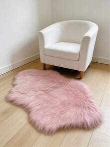 1 件装毛绒仿毛皮地毯 - 室内卧室床边垫，可水洗腈纶涤纶混纺面料，可机洗，适合作为乔迁礼物 - 彩色 - 查看 1
