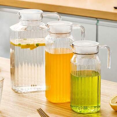 Large Capacity Juice Pitcher, Beverage Server And Storage Container Suitable For Hot Or Cold Liquids, Shatterproof, Fridge Pitcher, Juice Container, Water Pitcher, Iced Tea Pitcher Or Milk Pitcher