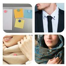 4pcs Multi-Use Magnetic Hijab Pins Oblate Style No-Snag Scarf Clasp Premium Hijab Magnets Pinless Brooch For Women Girls Clothes Matte 2 - 如圖所示 - 查看 7