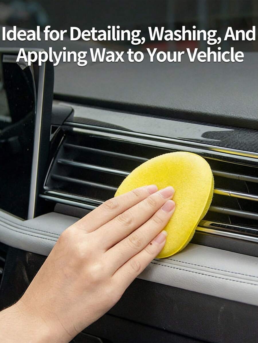 Set Of 10 Car Polishing Pads, Ideal For Detailing, Washing, And Applying Wax To Your Vehicle