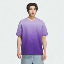 Adidas Originals Men's Dip Dye Short Sleeve T-Shirt, Knit Crew Neck Tee TKH1076 - Purple - View 3