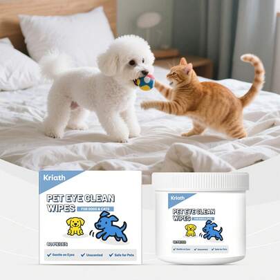 Pet Eye Wipes, Gentle Daily Care Wet Wipes To Relieve Eye Discomfort For Cats And Dogs
